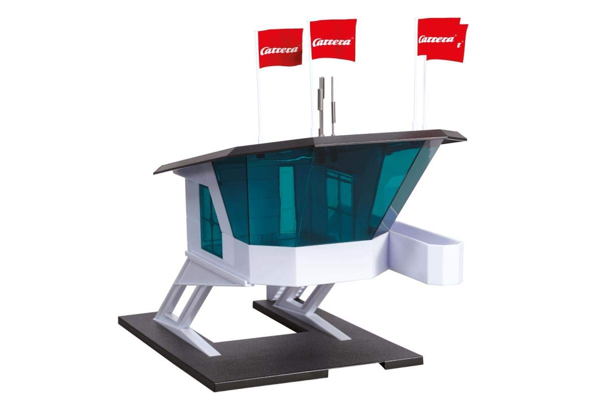Carrera 21124 Accesorio de paisaje realista para construcción de torre de control para juegos de pistas de carreras de coches tragamonedas, color blanco