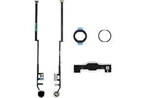Dedyel Home Button Replacement for iPad 7th/8th/9th Generation (10.2 Inch, 2019/2020/2021) A2197 A2270 A2602 Incl Flex Cable Connector (Black)