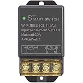 Ewelink 30A Hight Power WiFi Smart Switch 110V/120V/240V, APP Remote with Timer, Wireless DIY Mode for Home Automation, Compatible with Alexa & Google Home