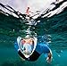SEGMART Full Face Snorkel Mask with 180° Field of View for Surface Snorkeling (anti-leak) (Blue,S/M)