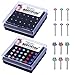BodyJ4You Nose Rings Bone Stud Pin CZ 20G Lot Stainless Steel Body Piercing Jewelry