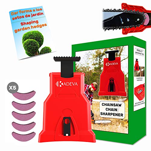 Kettensägen schärfgerät mit 5 Schärfsteinen Kit kettensäge schärfen sägeketten schärfgerät kette ketten schärfen…