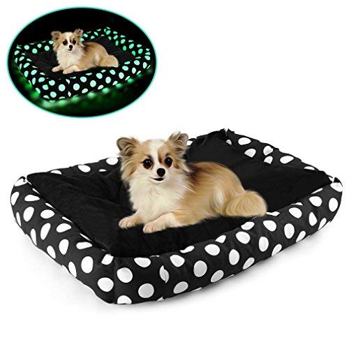 Luminous Pet Bed & Lounge with Removable Cover, Self Warming Dog Bed Cushion Pad, Soft Cozy Dog Nest Mat & Kennel