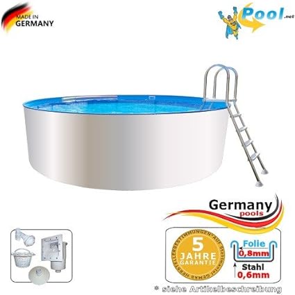 Stahlwandpool 2,00 x 1,20 Pool Rundpool 2 m Swimmingpool 2,0 x 1,2 Stahlwandbecken Schwimmbecken Rundbecken rund Pools Garten