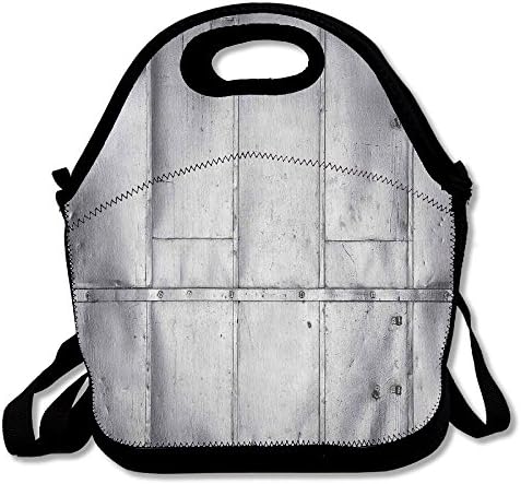 Marvin Conrad Steel Panels Industrial Wall Theme Aluminum Background Futuristic Engineering Print Lunch Bag Tote For School Work Outdoor