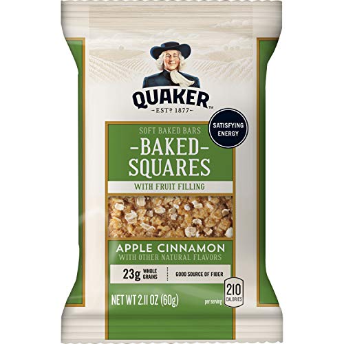Quaker Breakfast Squares, Soft Baked Bars, Apple Cinnamon, 5 Count