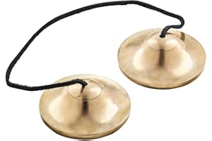 SONIC ENERGY Tingsha Tibetan Finger Cymbals for Meditation, Sound Healing Therapy and Yoga — MADE IN INDIA — Pure Resonant Tone, Includes Bag, 2-YEAR WARRANTY