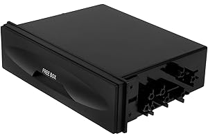 NIYANGLE Car Stereo Storage Box Single Layer Audio Dash Radio Organizer CD Player Holder Car Grocery Storage