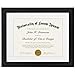 Americanflat 11x14 Black Diploma Frame | Displays 8.5x11 Diplomas with Mat or 11x14 Inch Without Mat. Shatter-Resistant Glass. Hanging Hardware Included! primary