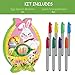 Easter Eggs Decorator Kit - Includes Bunny Egg Spinner Machine and 8 Coloring Markers - NO DYES