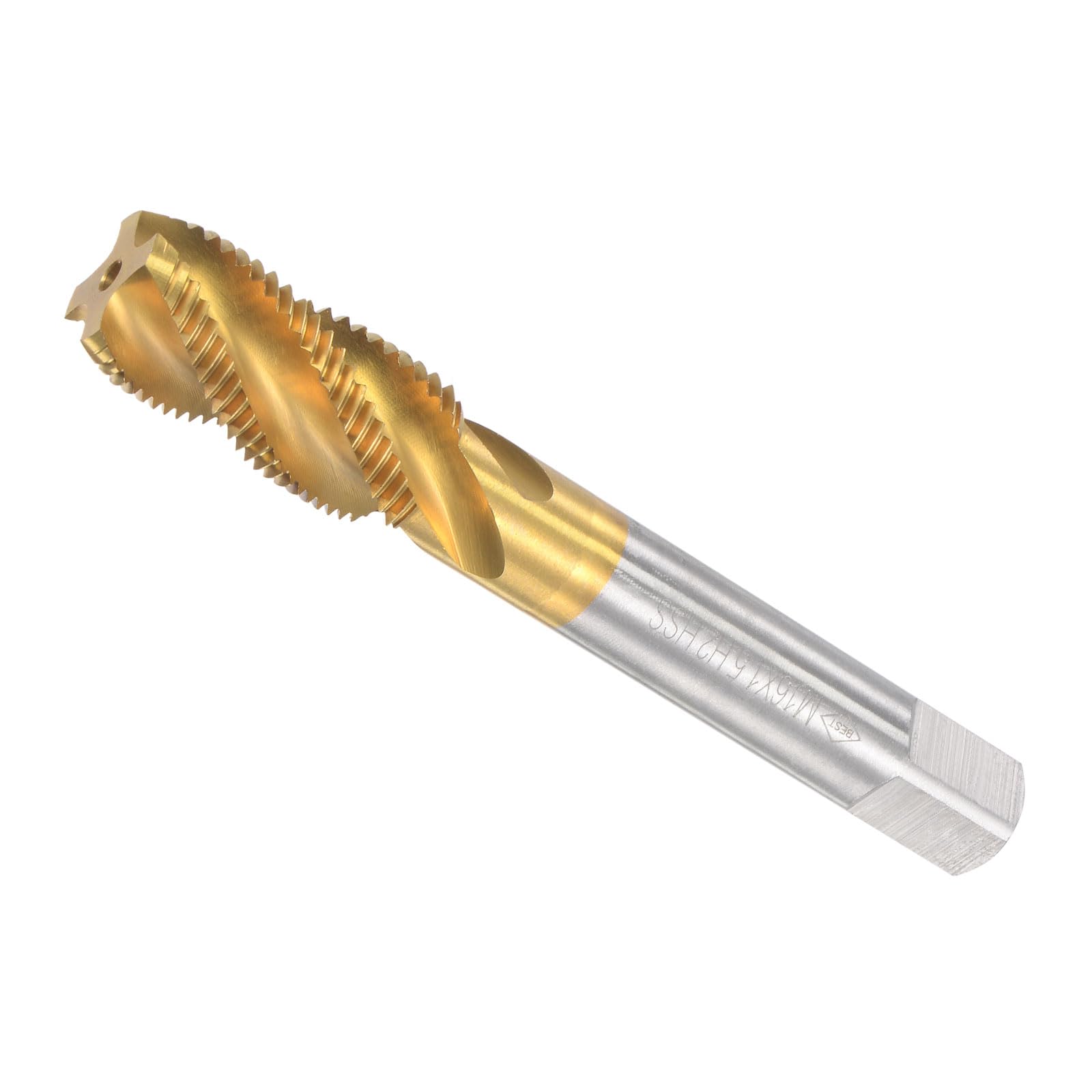 CoCud Spiral Flute Threading Tap, M16 x 1.5 Thread Size 4 Flutes, High Speed Steel Tapping Tool - (Applications: for Processing Holes & Sticky Materials) — image 1