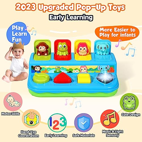 AINOI Preschool Early Development Cause and Effect Pop Up Toys, Light