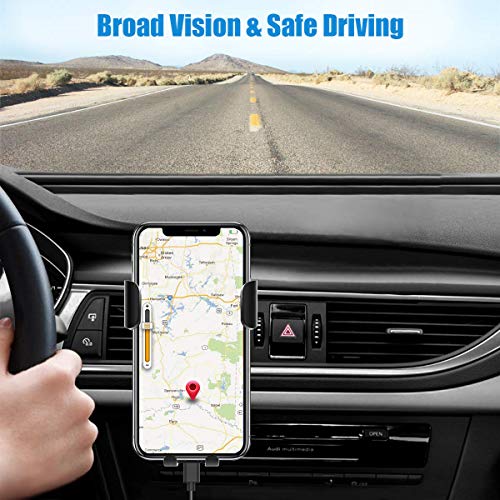 Gravity Car Phone Mount,Sedioso Cell Phone Holder for Car,Hands Free Auto Clamping Air Vent Car Phone Holder Compatible with iPhone Xs MAX/X/XR/ 8/7/ 6 Plus,Samsung S10/ S10E/ S9/ S8,LG,Google