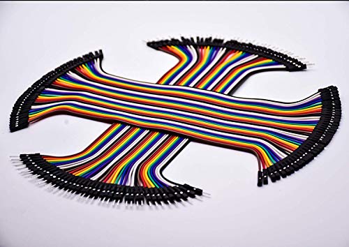 Breadboards Dupont Jumper Wires Set for Raspberry Pi & Arduino + Preformed Assorted Length U Shape Solderless Cable Kit Box for prototyping Solder Circuits (Jumper Wires Box)