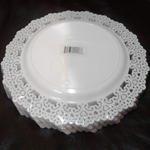 Premium Decorative Plastic Dinnerware Plates 9" Inch