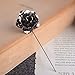 2 PCS Men's Rose Golden Flower Lapel Stick Brooch Pin for Sui,Gold/Sliver (Black-Silver)