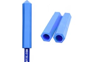 ARK THERAPEUTIC ARK's Krypto-Bite Pencil Topper Chewable Tubes - Made in The USA (3 Pack of Xtra Xtra Tough, Blue)