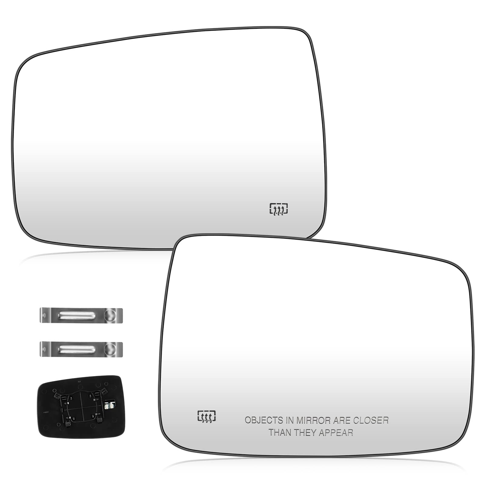 Photo 1 of Youxmoto Side Mirror Glass for Dodge Ram 1500 2009-2017; Ram 2500 2010-2018, Driver Left and Passenger Right Side View Mirror Glass Heated, (w/o Towing Package, Not fits Towing Mirrors)