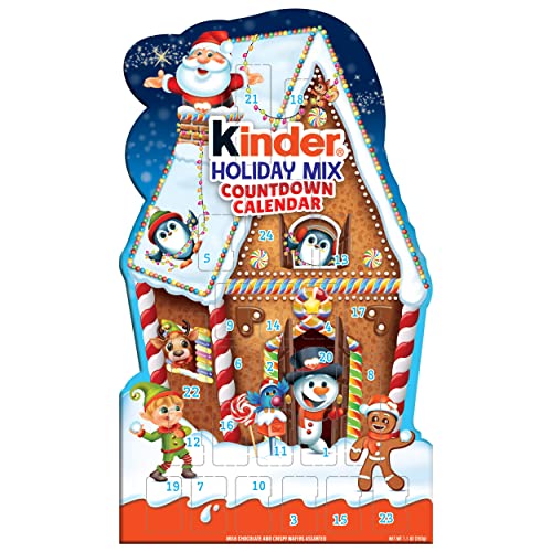 Kinder Holiday Advent Calendar, Individually Wrapped, Chocolate Advent
