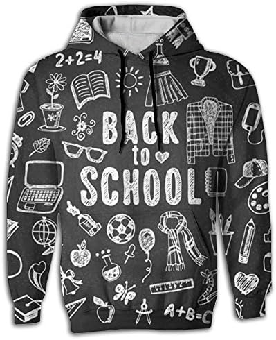 EURJFHSA Chemical Formula Men Cool Oversized Long Sleeve Athletic Pullover Hoodie Sport Outwear Sweatshirt For Men