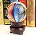 MerryNine Photograph Decoation Crystal Meditation Ball with A Redwood Resin Stand, K9 Crystal Sunshine Catchers Ball, Home Decoation Ornaments, Photography Accessory（110mm/4.33