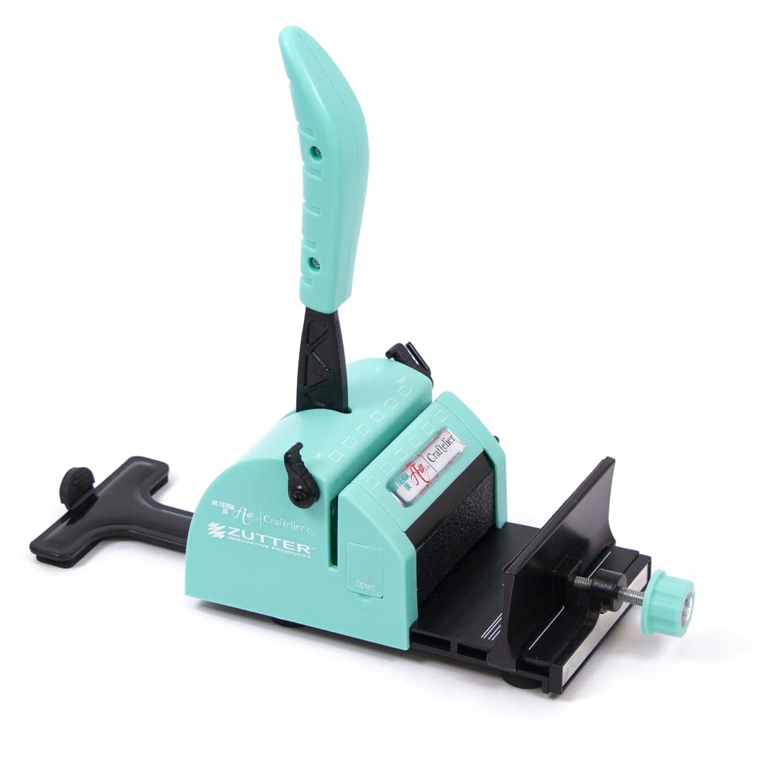 Craftelier - Zutter Bind It All - Binding Machine with Extendable Arm | Ideal for Binding with Rings Measuring Between 0.3 cm (5/16") to 3 cm (1 1/4") | Turquoise