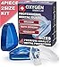 Oxygen Swiss Lab Professional Moldable Dental Guard For Teeth Grinding & Clenching, Bruxism, TMJ & Athletes – Set Of 4 Medical Silicone Mouth Night Guards In 2 Sizes With Anti-Bacterial Case