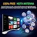 2019 Newest TV Antenna,Indoor Amplified Digital HDTV Antenna 120+ Mile Range with 4K 1080P HD VHF UHF Freeview TV for Life Local Channels Broadcast for All Types of Home Smart Television (Black)