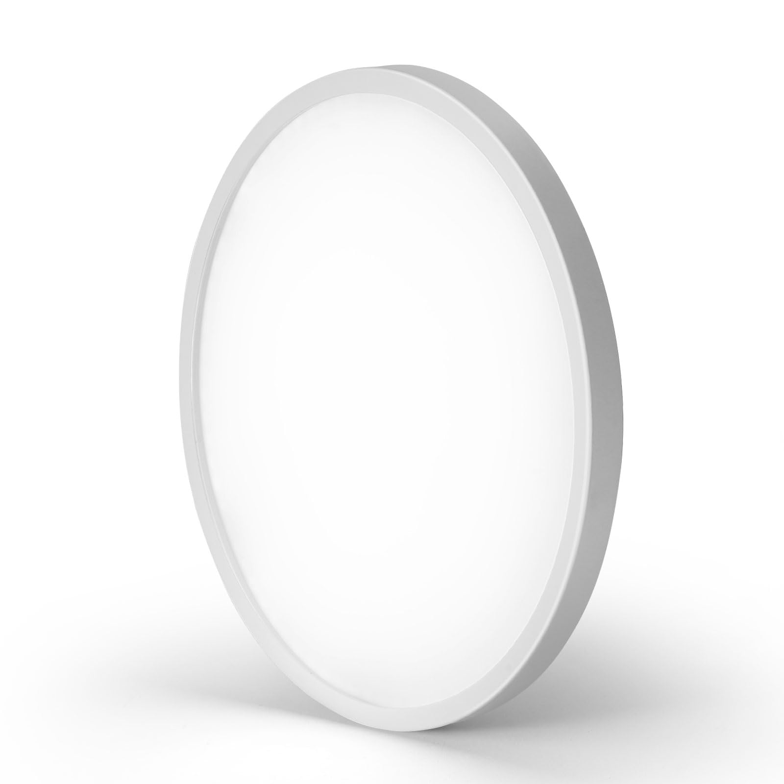 Mikeru 50CM/19.69inch Contemporary Ceiling Light, 6000K Cool Light White Bathroom CeilingLight, 48W Super Slim Thin LED Lights 2.4cm Flush Mount LED Hallway Ceiling Lighting for Entrance Hall