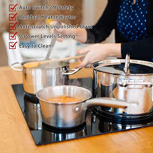 Induction Cooktop 4 Burner, 24 Inch Electric Cooktop with Electronic