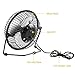 TOOGOO 4 Inch Cooling Ventilation Fan USB Solar Powered Panel Iron Fan For Home Office Outdoor Traveling Fishing