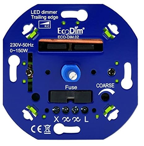 LED Dimmer 230V Einbau - Drehdimmer - Universal Für alle Abdeckrahmen, Phasenanschnitt & Phasenabschnitt - EcoDim (Phasenabsc