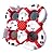 Solstice Super Chill 4 Person Island, White/Red