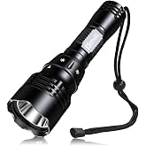 Genwiss Scuba Diving Flashlight Dive Torch 2000 Lumen Waterproof Underwater XM-L2 LED Submarine Lights Holder with Charger for Under Water Deep Sea Cave at Night