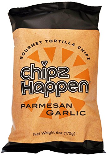 chips Happen Parmesan Garlic Gourmet Tortilla Chips, 6 Ounce