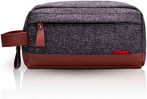 Toiletry Bag, Travel Toiletry Organizer,Nylon and Pu Leather, Portable &amp; Roomy &amp; Rugged &amp; Water Resistant Shaving Dopp Kit for Gym,Grooming for Men,TSA Approved