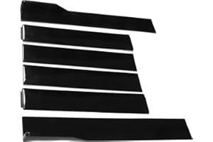 Universal 6-Piece Car Side Skirt Set, ABS Black, High Toughness, Bendable, Anti-Scratch Exterior Lower Bottom Line for Automo