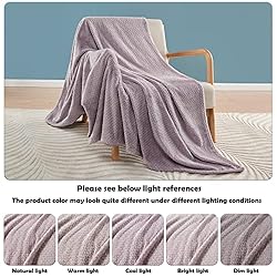 NEWCOSPLAY Super Soft Twin Blanket Light Purple