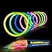 Lumistick 8 Inch Glow Sticks | 100 Pack Bulk Party Favors Bracelets | Light Sticks for Neon Party Glow Necklaces | Glow in The Dark Party Supplies for Kids or Adults (Assorted, 100 Glow Sticks) primary