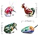 Kansoo 4 Pack Wind-Up Funny Dark & Green Clockwork Spring Wind Up Metal Jumping Frog,Rabbit, Mouse, Cock Toy Gift Kids Children