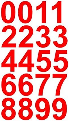 1.5" Inch Premium Reflective Mailbox Number Vinyl Decal Sticker Sheet (Red) | Waterproof and Fade-Resistant | Easy to Install Adhesive Vinyl | Home, Apartment, Condo or Business by CustomDecal US