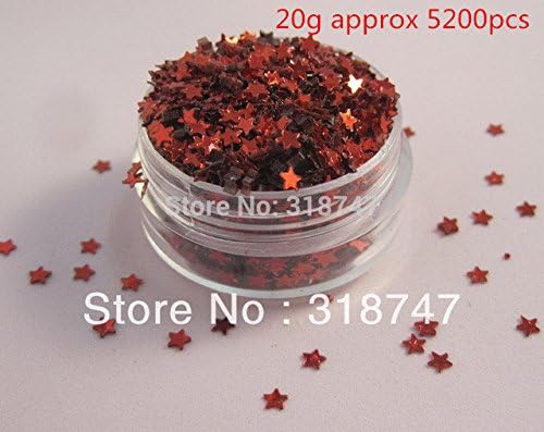 3mm star flake Rainbow Cup Sequin for home/sewing/wedding decoration confetti (Red 20g)