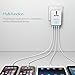 dodocool USB Charger Plug 20W 4A 4 Port USB Wall Charger with AC Outlet Charging Ports for iPhones, iPads, Android Smartphones, Power Banks