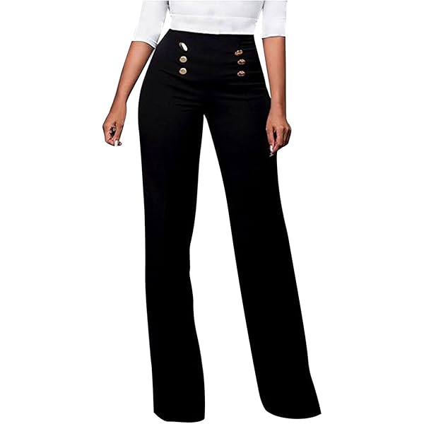 Amazon.com: Uillui Womens Sailor Wide Leg Pant High Waist