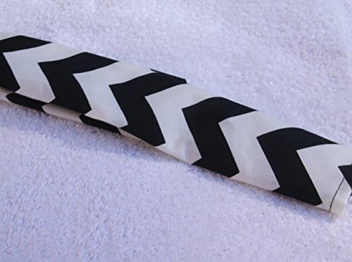 Black Chevron Cotton Fabric Cord Cover Handmade Variety of Sizes Up to 15 Feet