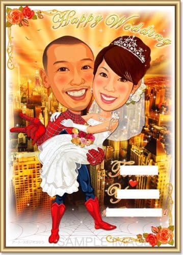 Amazon 似顔絵ウェルカムボードa3サイズ スパイダーマン 1 縦 映画名場面 おもちゃ雑貨 おもちゃ