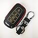 Coolbestda Leather Key Fob Remote Skin Cover Case Jacket Keyless Entry for SY5HMFNA04 Hyundai Elantra Equus Genesis Coupe Sonata Kia Forte Sportage Soul Sorento Smart 4 Buttons Key