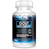 ACTIF Gout Mega Support with 15 Advanced Factors - Balances Uric Acid Levels - Non-GMO, Fast-Acting, Made in USA, 60 Count