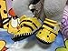 Lidiano Baby Non Slip Rubber Sole Cartoon Walking Slippers Crib Shoes Infant/Toddler (18-24 Months, Bee)