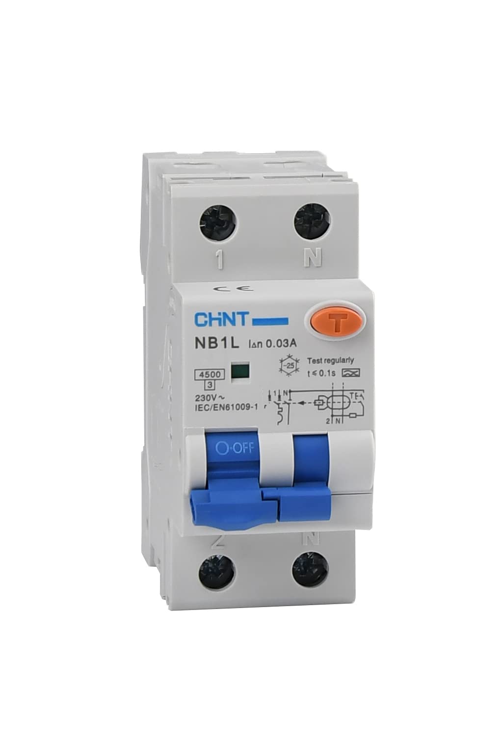 Chint Differential Magnetothermal Switches NB1L Curve C, code 203335 (NB1L1 Type A, 230Vac-16A-30mA)